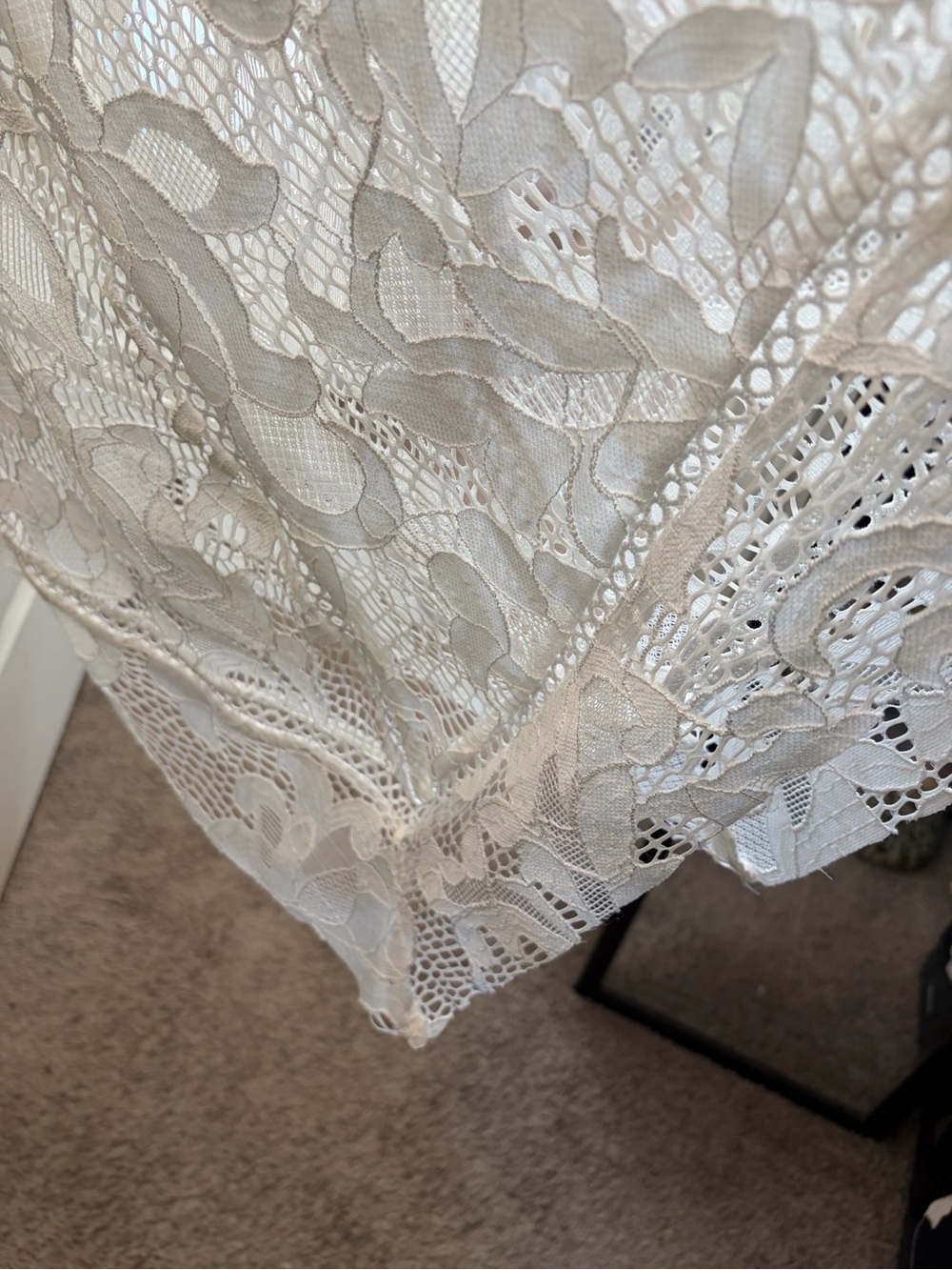 Taylor White Lace Overlay Dress - Picture 8 of 8